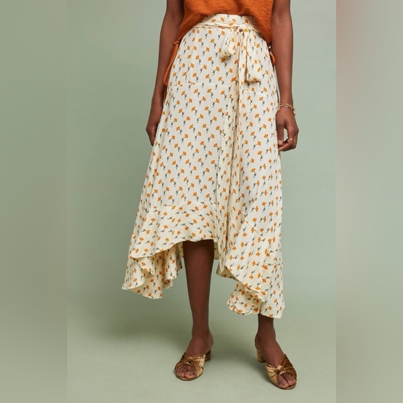 Faithfull The Brand Anthropologie Kamares Floral Bohemian Flowy Skirt - Picture 1 of 14